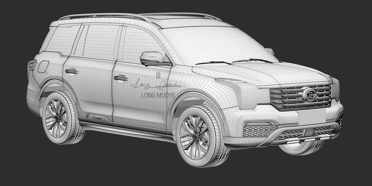 汽车建模布线图