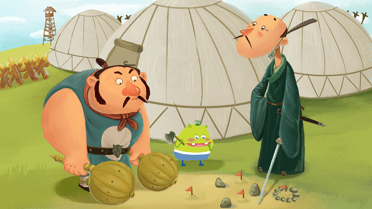 为上海华图图豆文化传播有限公司画的孙子兵法插画