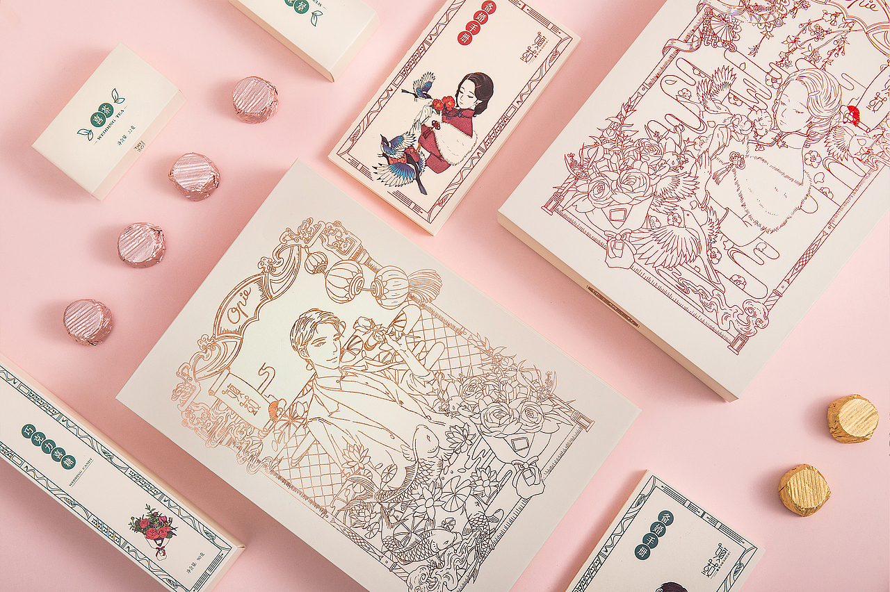 伴娘伴郎（下午茶）礼盒（图ZMTYzMjQ2OTU2） - 包装 - 站酷设计师三颗懒原创素材 - 站酷ZCOOL