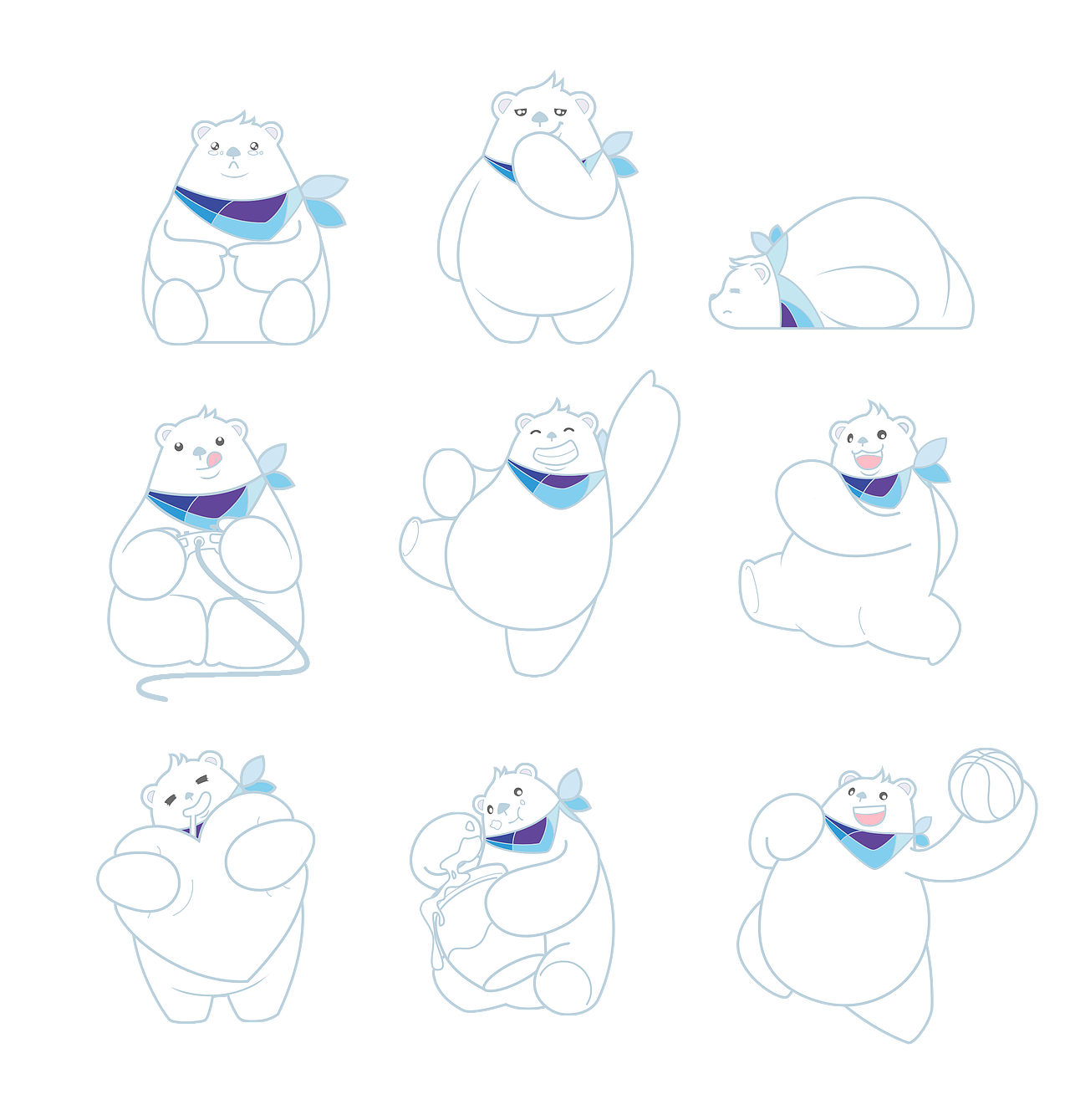 角色设定//冰熊//（图ZOTk1MzAzNDA=） - IP形象 - 站酷设计师达达偏偏不要原创素材 - 站酷ZCOOL