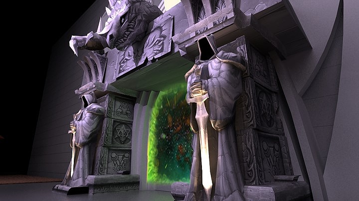 皇后酒吧魔兽主题门头设计效果图