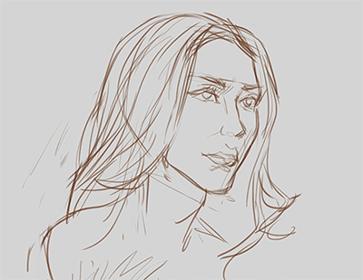 绘画过程gif彩色完成稿,就是在素描稿上叠加"颜色"图层,添加颜色然后