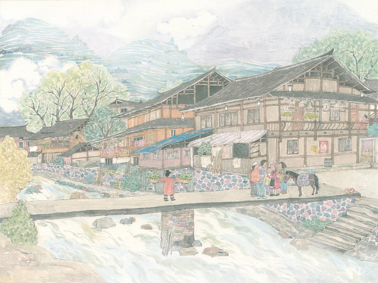 花一样的衣裳（图ZMjYxNDc0Nzg4） - 艺术插画 - 站酷设计师旖旎从风7826原创素材 - 站酷ZCOOL