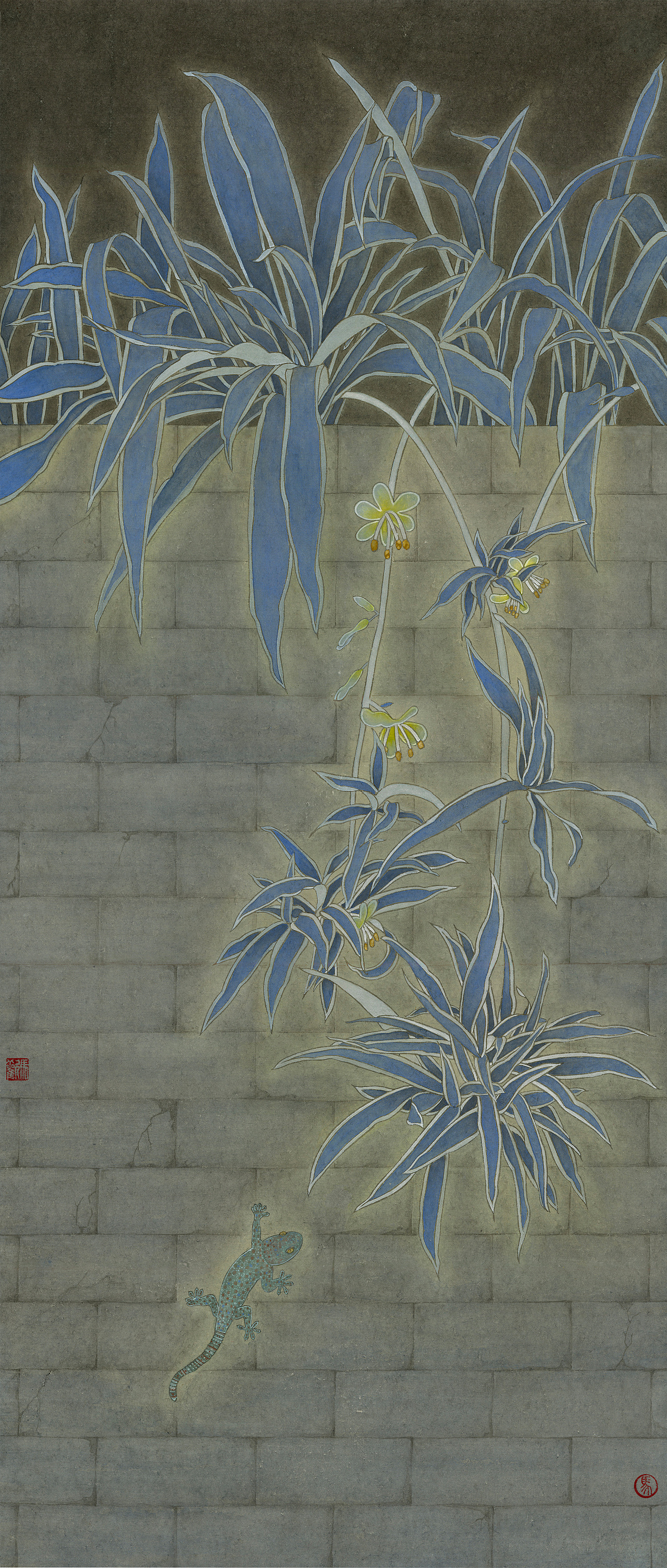 工笔国画《漫步》（图ZMjY3NTM2MDg0） - 艺术插画 - 站酷设计师左边又又原创素材 - 站酷ZCOOL