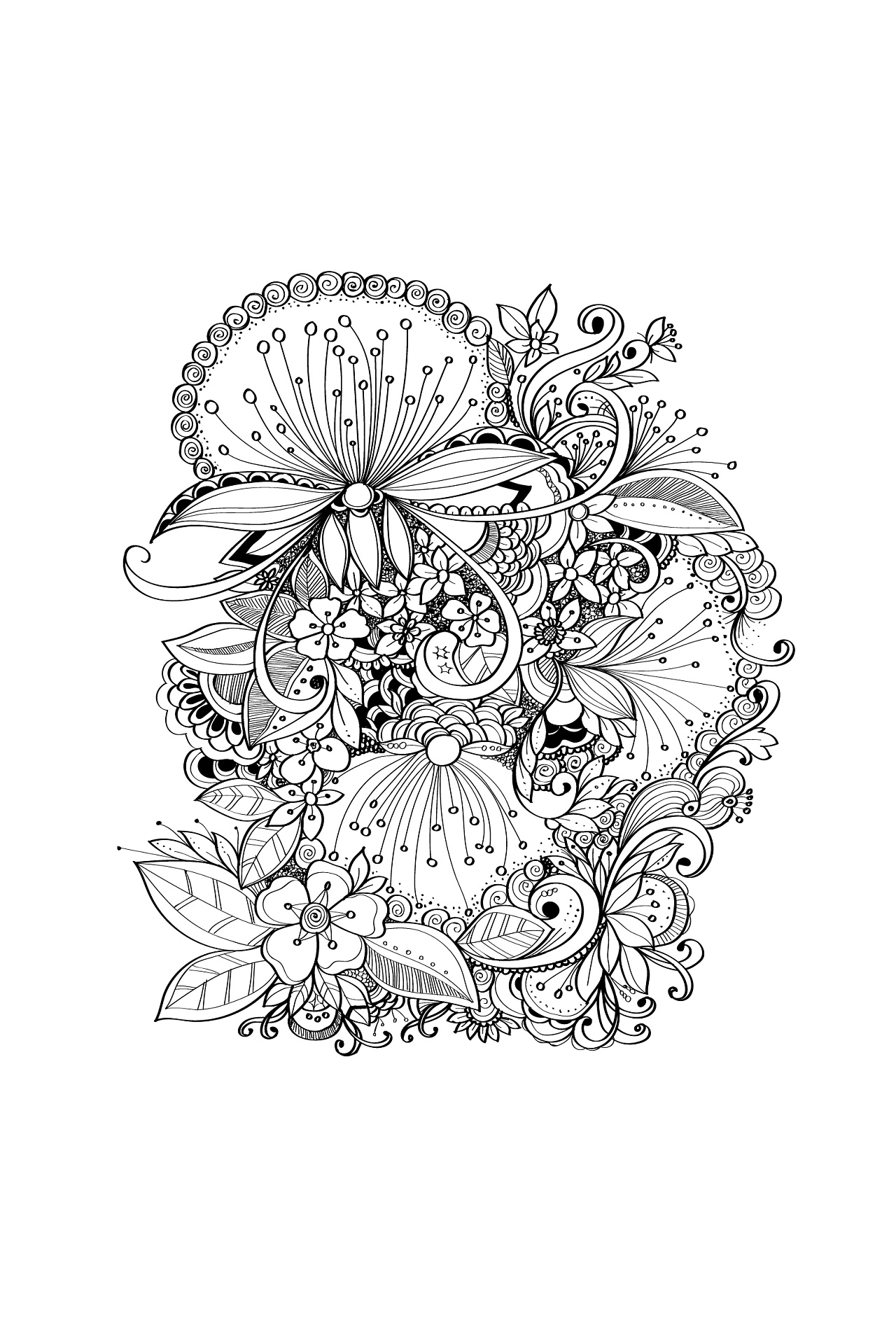 ai矢量装饰风格线条画