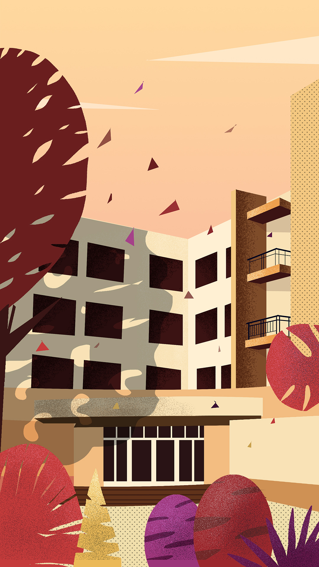 建筑插画（图ZMTYwNzI4NjY4） - 创作习作 - 站酷设计师九藏啊原创素材 - 站酷ZCOOL