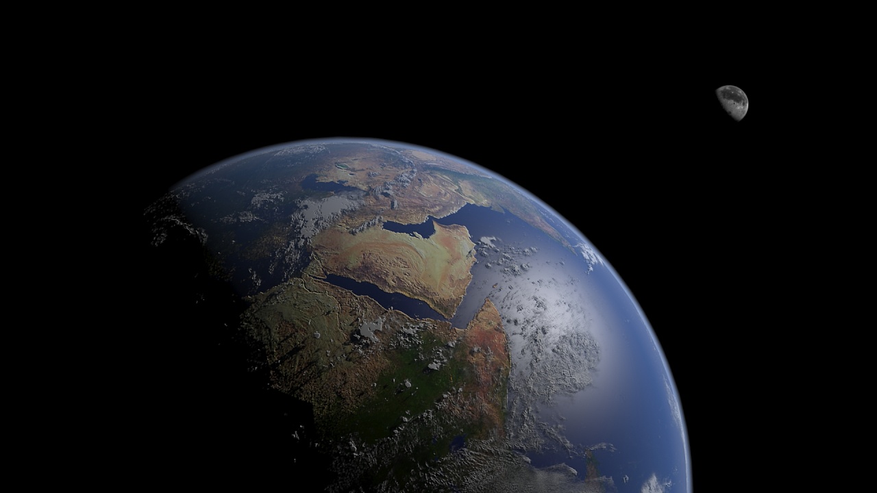 3dmax地球模型调试|三维|其他三维|q583007298 - 原创作品 - 站酷