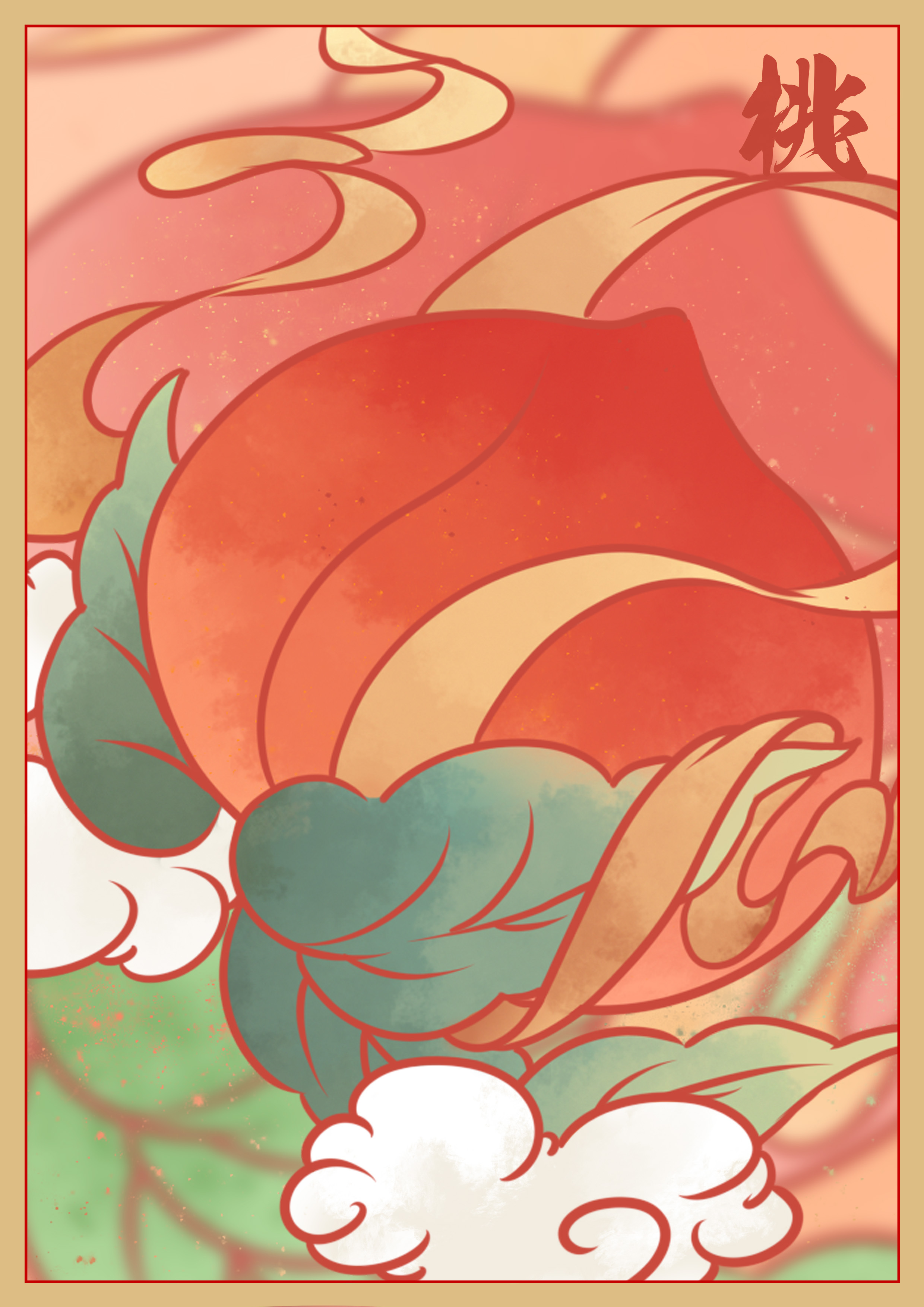 随手练习一张桃子|插画|插画习作|函工夏木 - 原创作品 - 站酷 (zcool