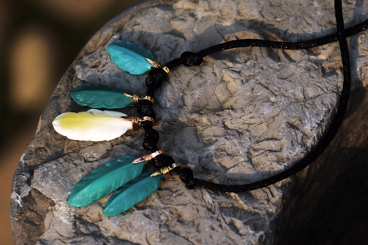 高桥羽毛 绿松石 蜜蜡