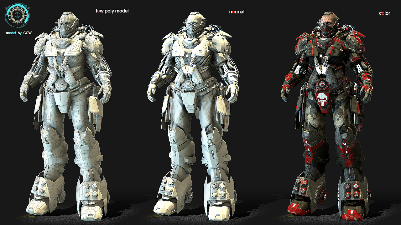 次时代游戏角色—Steel Zeus（图ZMjAwMzE2MTI=） - 人物/生物 - 站酷设计师Adam_陈原创素材 - 站酷ZCOOL