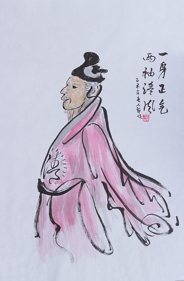 人犁文字入画"一身正气,两袖清风"-新艺术  br> br> br>