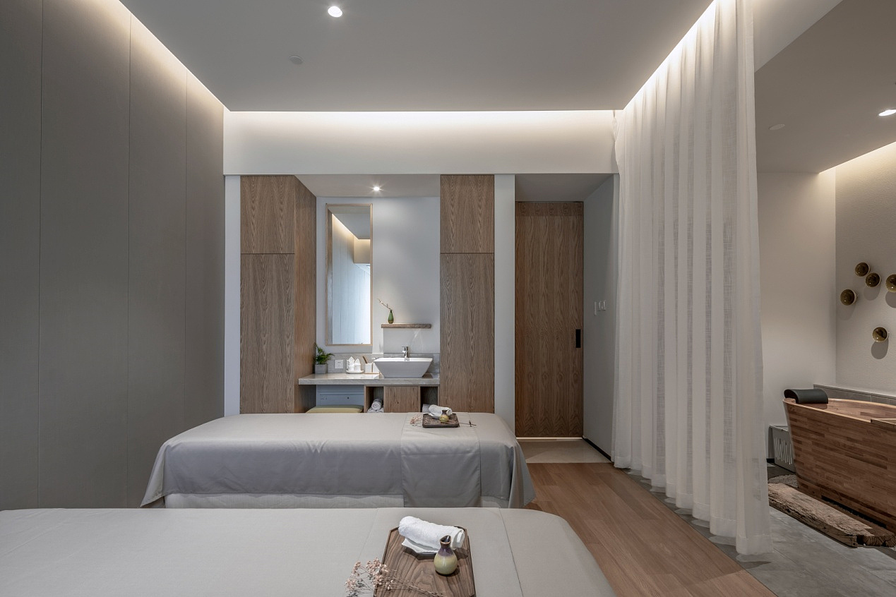 湛江美容院装修设计案例|新中式风格