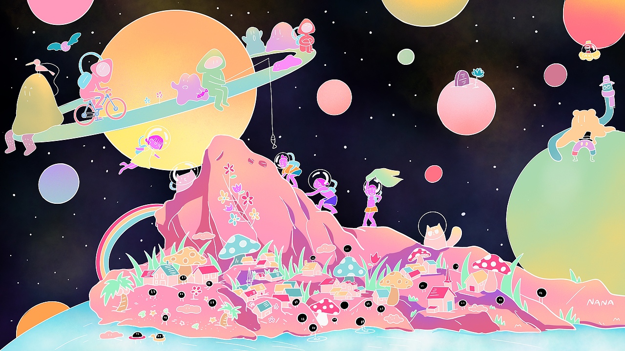 三个爬山的少年