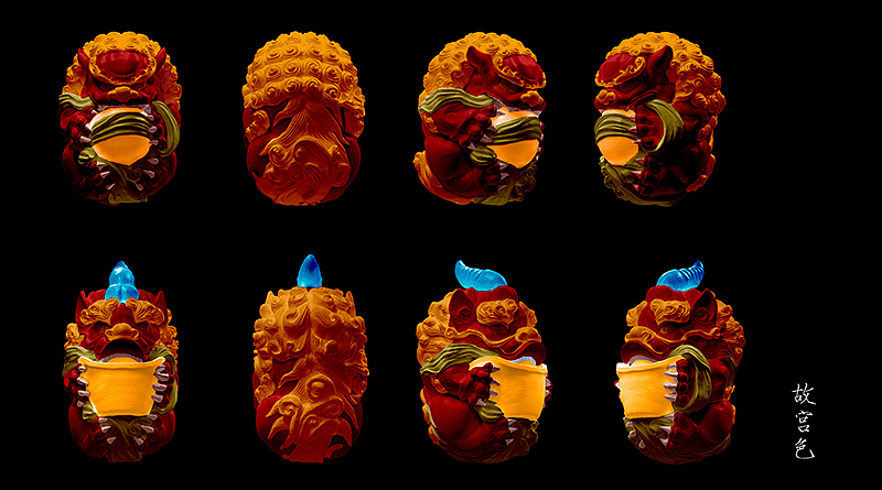 唐狮 貔貅摆件重新配色方案（图ZMjI0MzkzMTMy） - 手办/模玩 - 站酷设计师盐汤儿原创素材 - 站酷ZCOOL