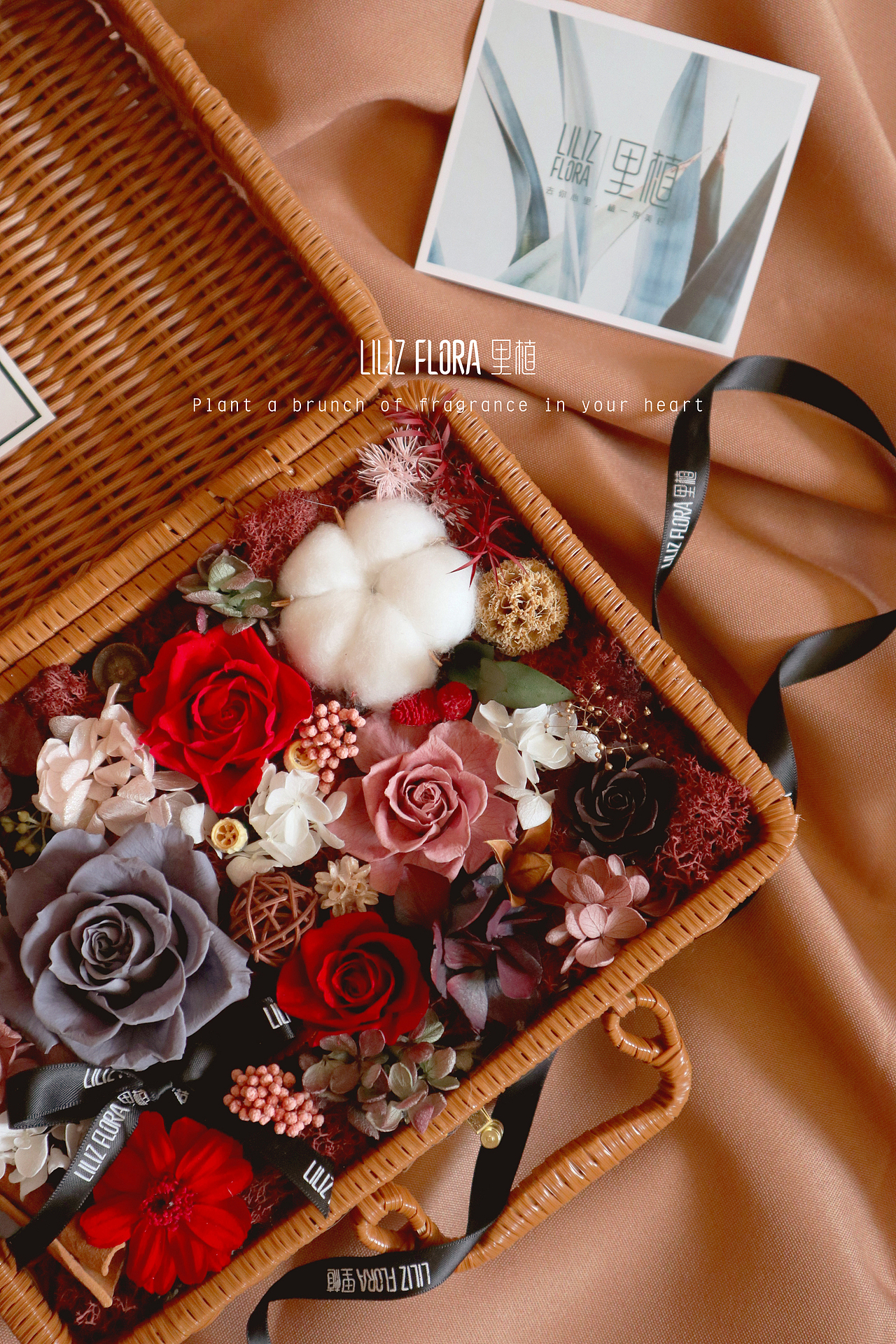 LilizFlora里植—花艺手作—复古永生花手提花篮（图ZMTQ4NzgxMDMy） - 工艺品设计 - 站酷设计师Kaia_Liu原创素材 - 站酷ZCOOL