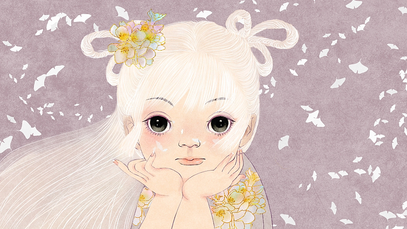 白头发小女孩（图ZMzYxNDM2Njg0） - 儿童插画 - 站酷设计师小雨天19原创素材 - 站酷ZCOOL