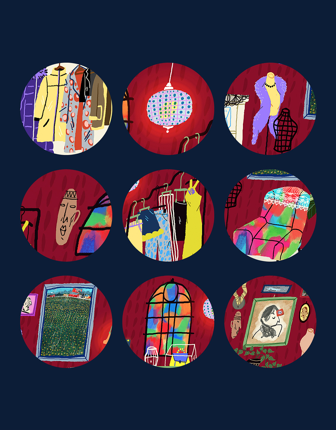 C&A x 网易云音乐《暖心杂货铺》H5（图ZMTM2ODM1MDI0） - 商业插画 - 站酷设计师猫屋Becky原创素材 - 站酷ZCOOL