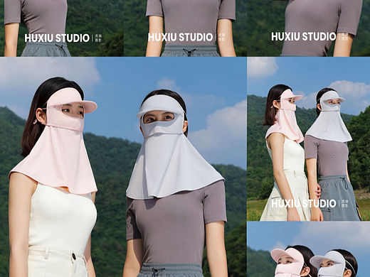 防晒面罩拍摄|户外防晒面罩拍摄全遮防晒面罩模特拍摄