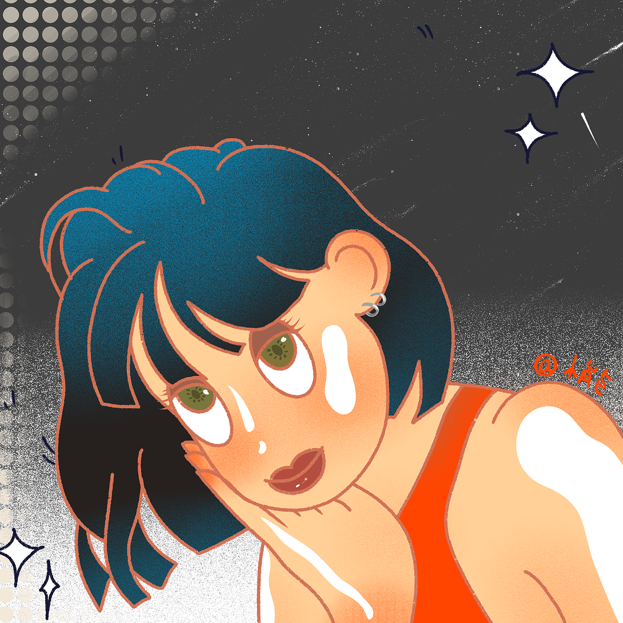 每日速涂‖甜酷（图ZMjY1MzI4NjIw） - 创作习作 - 站酷设计师插画师_小能原创素材 - 站酷ZCOOL