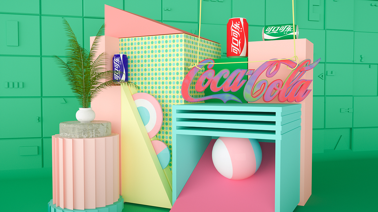c4d+octane创意表现/可乐系列创意表现（图ZMTA5Nzc4NzYw） - 其他三维 - 站酷设计师o极点创意o原创素材 - 站酷ZCOOL