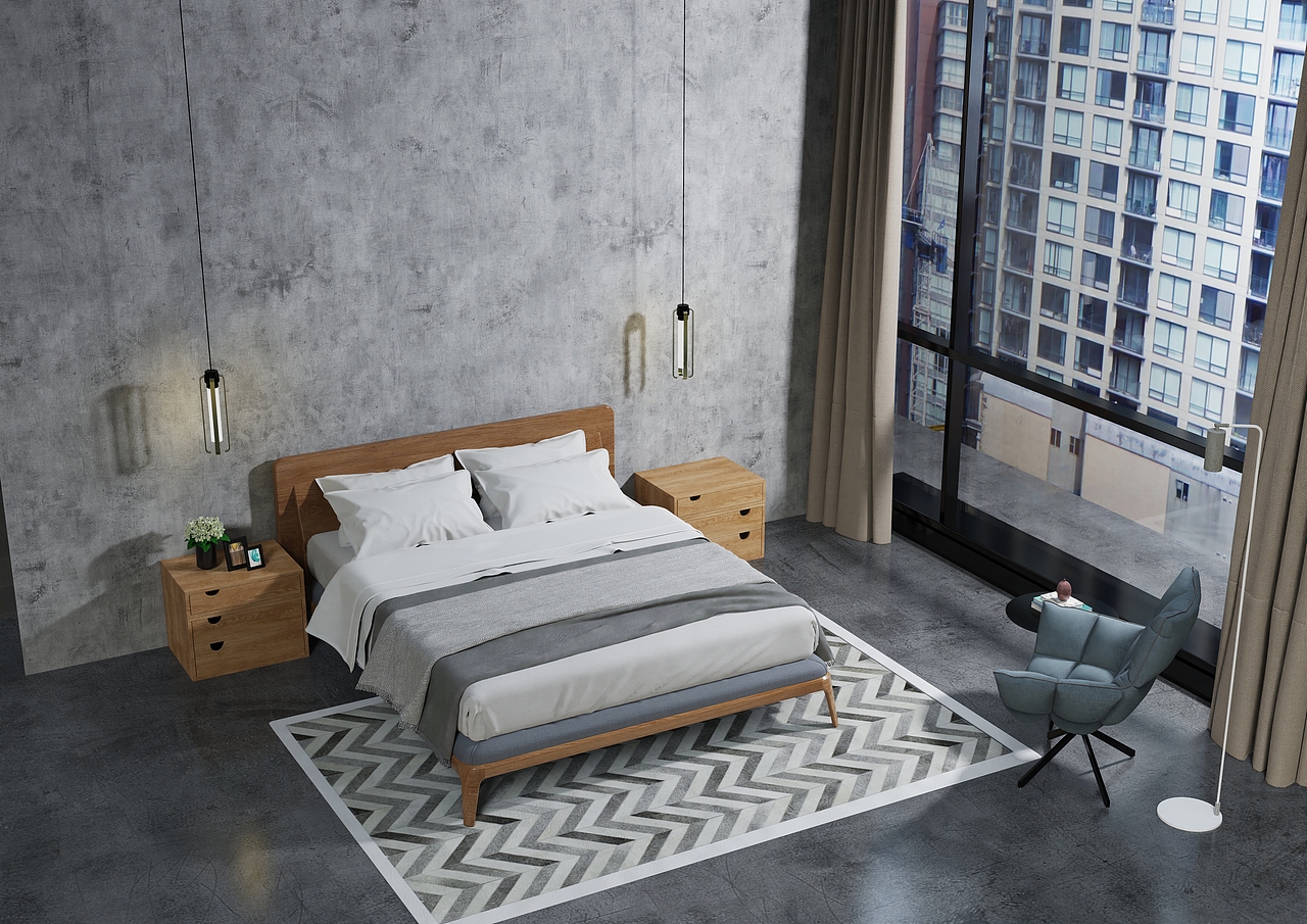 keyshot场景渲染卧室素材文件