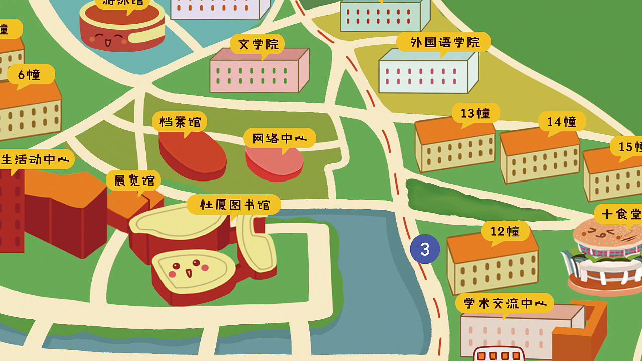 南京大学手绘地图