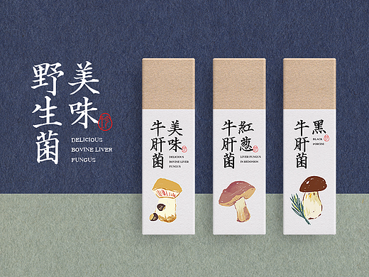 牛肝菌/松茸/野生菌/云南风物美食特产/标签不干胶设计