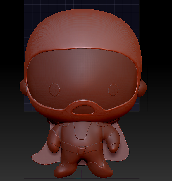 Q版人物设计画3D图，3D建模拆件，涂色设计