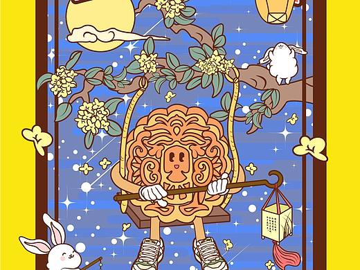 节日主题插画海报设计