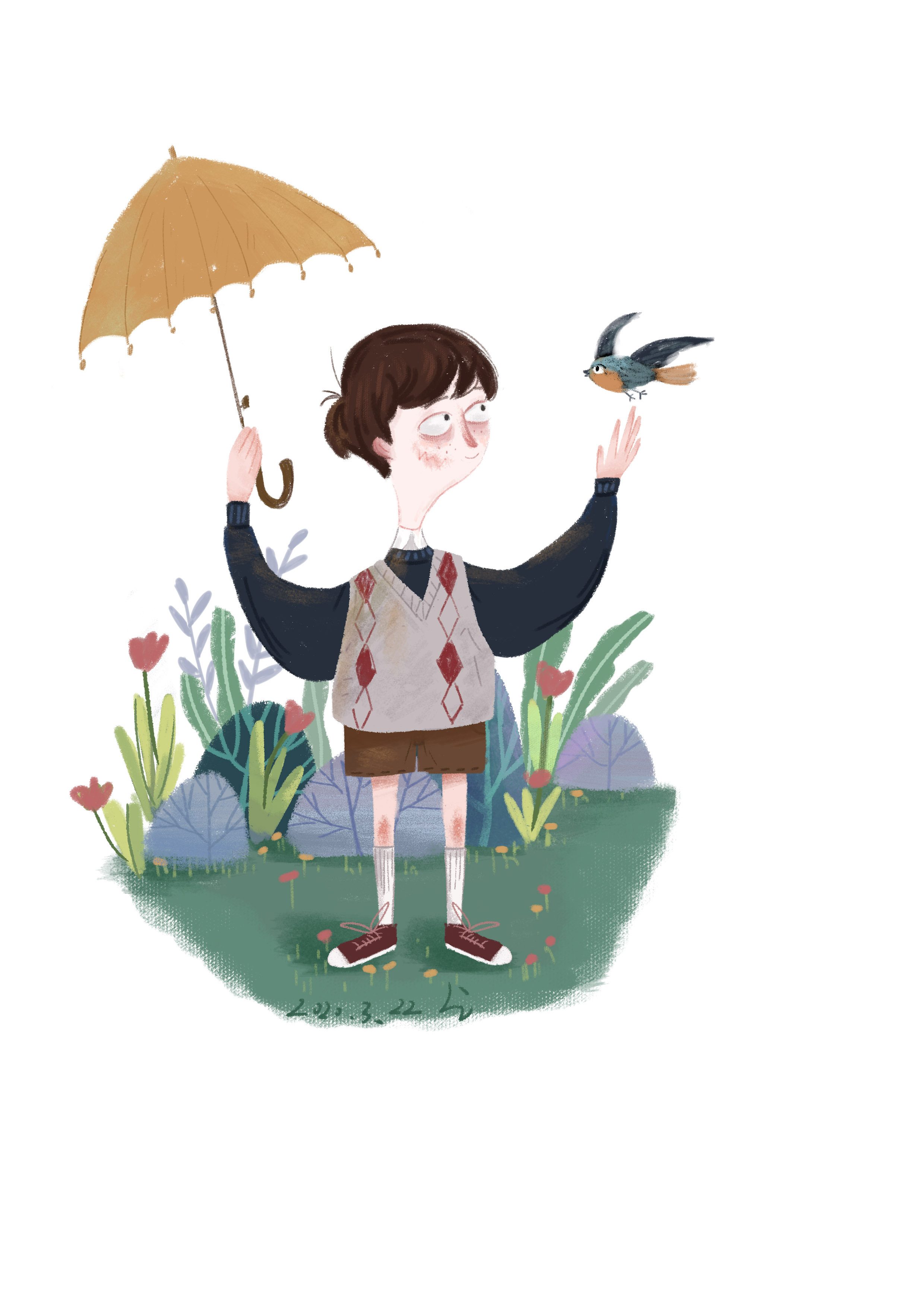 绘本风小品|插画|儿童插画|桔子糖李 - 原创作品 - 站酷 (zcool)