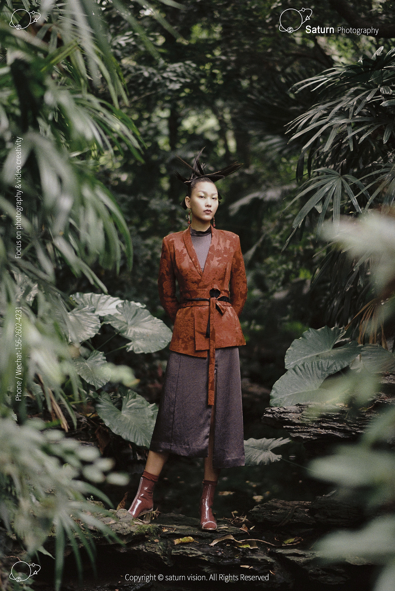假石· 绿叶·水滴 - 新中式服装创作（图ZMjg1NDAyNzMy） - 时尚/艺术摄影 - 站酷设计师汪三土原创素材 - 站酷ZCOOL