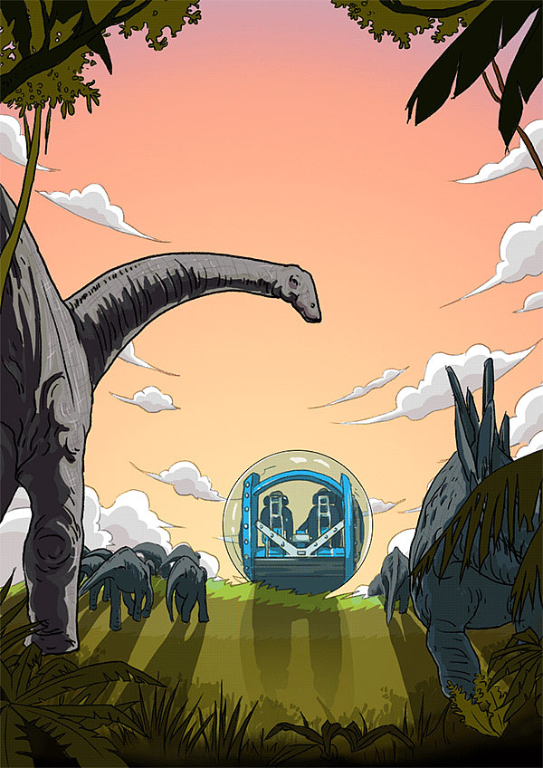 (2015年)中国移动侏罗纪电影插画