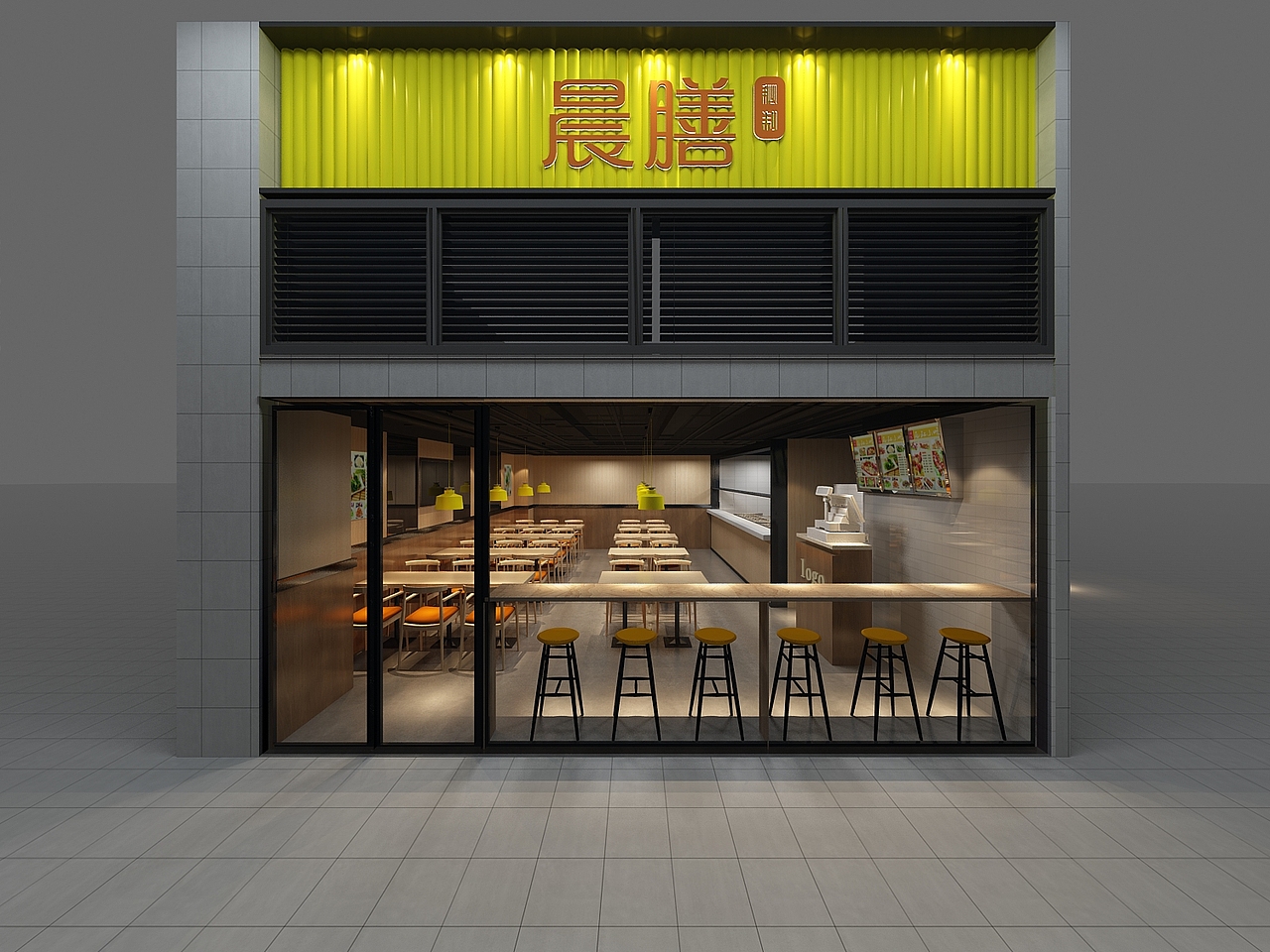 日式早餐店（图ZMTY4NTg0Mzg4） - 家装设计 - 站酷设计师DK商业空间原创素材 - 站酷ZCOOL