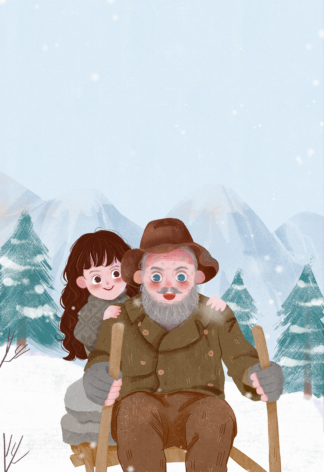 海蒂和爷爷系列插画23