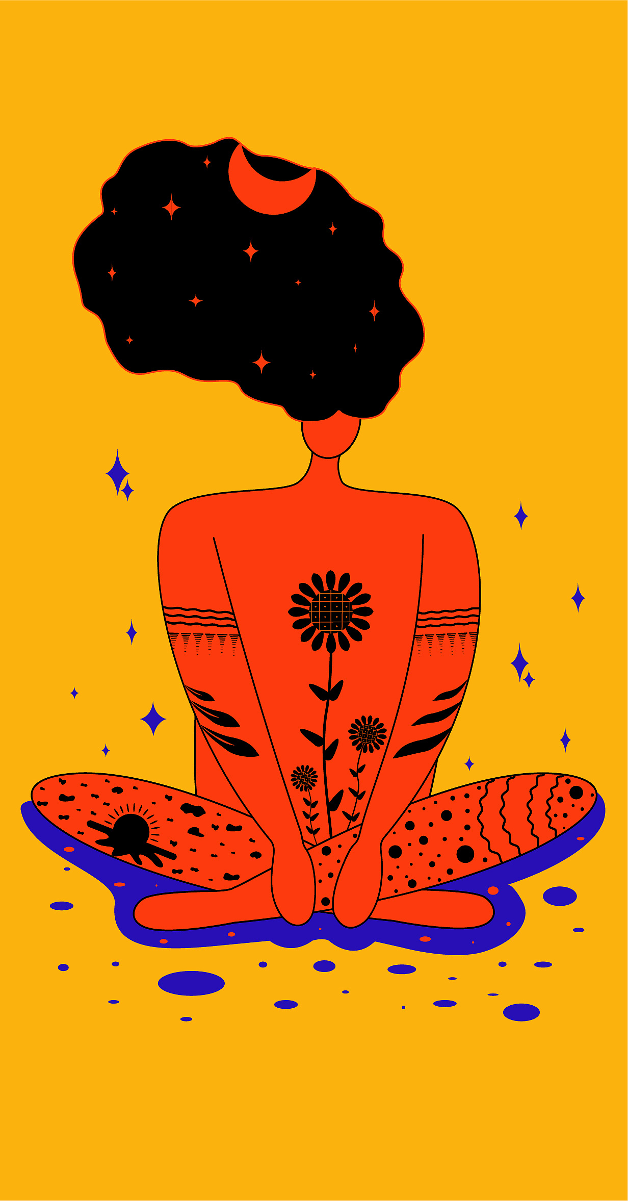 冥想|插画|概念设定|文姣 - 原创作品 - 站酷 (zcool)