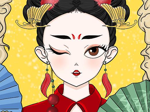 中国风国潮插画女孩