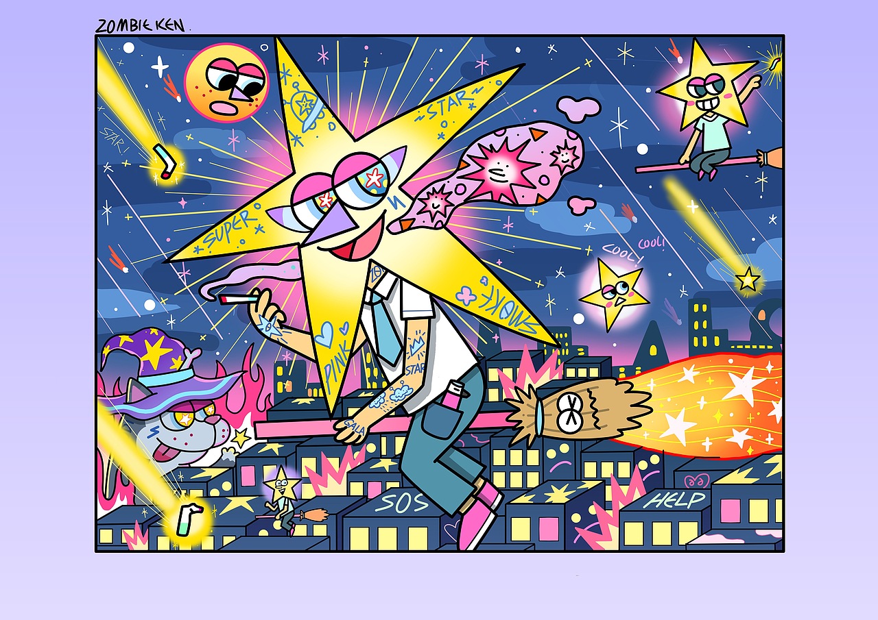 pinkschool一炎狗鼎（图ZMTM1MTgzMzU2） - 商业插画 - 站酷设计师肯恩恩原创素材 - 站酷ZCOOL