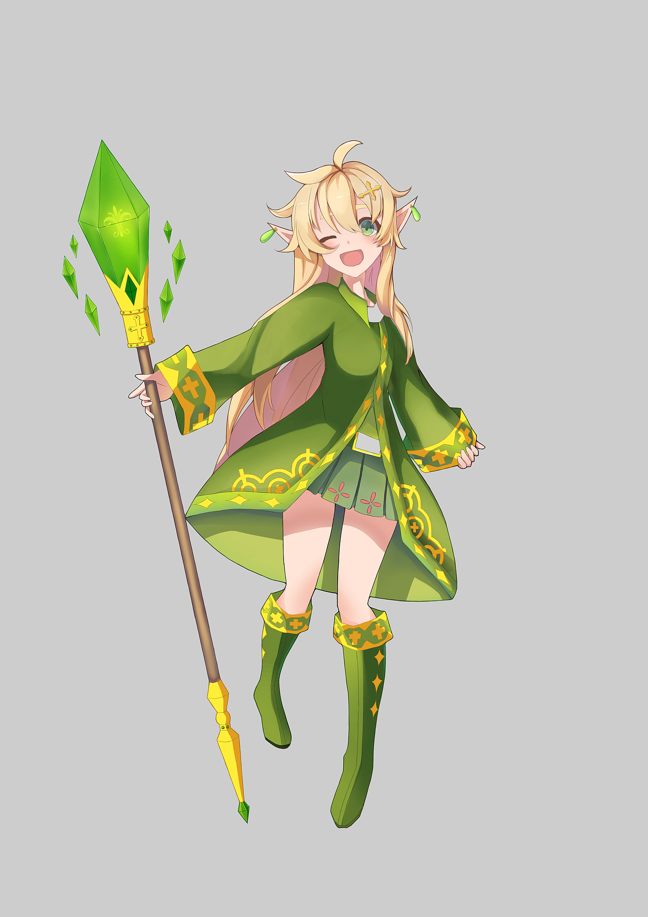 精灵少女|插画|游戏原画|夜夜第一可爱_原创作品-站酷zcool