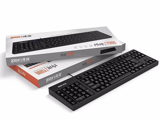 左数键盘+包装设计展示图