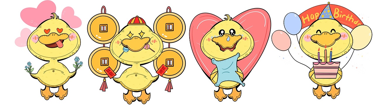 呆萌鸭IP形象设计（图ZMjkxNzc4NDMy） - IP形象 - 站酷设计师即使菜也要画原创素材 - 站酷ZCOOL