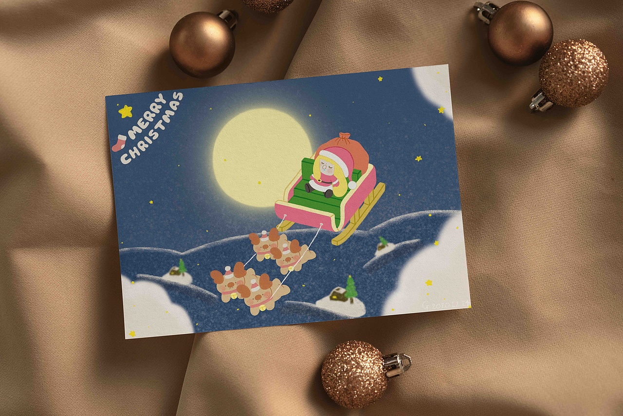 2020年圣诞节习作「小懒团子-圣诞快乐」