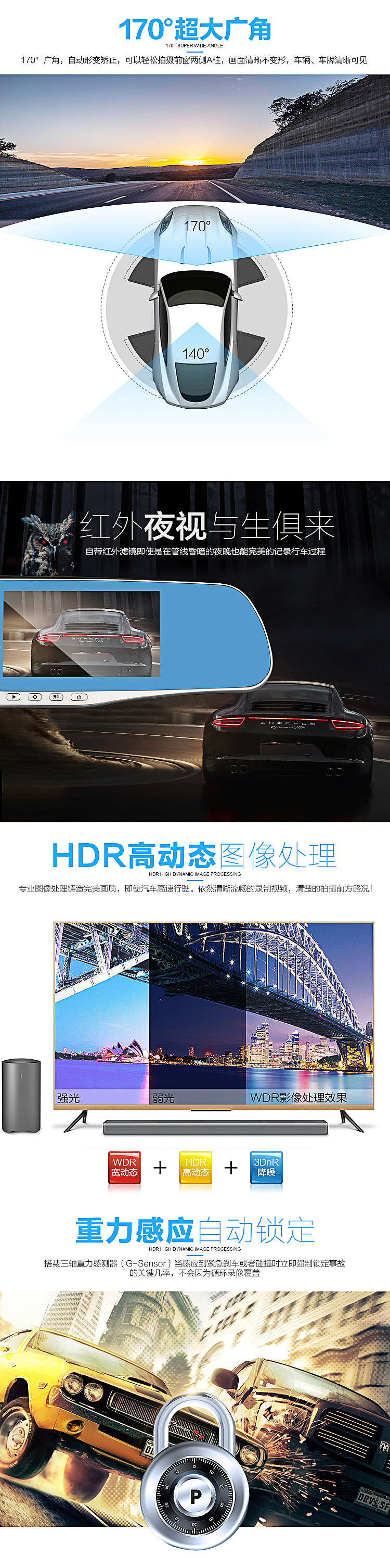 行车记录仪详情页（图ZMzQwMjA1NDQ=） - 电商 - 站酷设计师luer8085原创素材 - 站酷ZCOOL