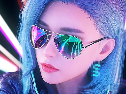 归档展示  --  赛博朋克女性机车
