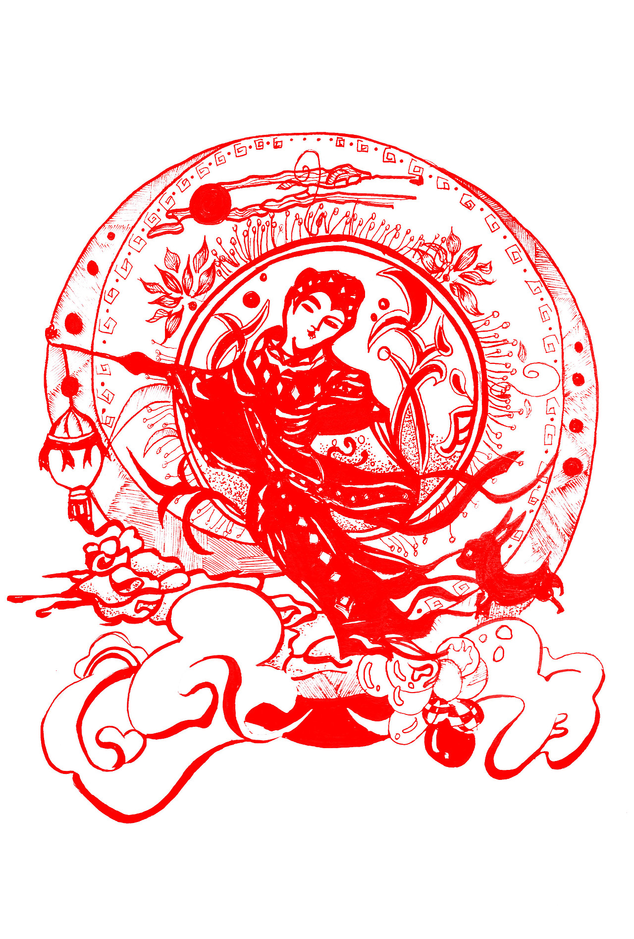 《风情万种》——插画创作（图ZMTQ1OTgzNTEy） - 艺术插画 - 站酷设计师LqSheila原创素材 - 站酷ZCOOL