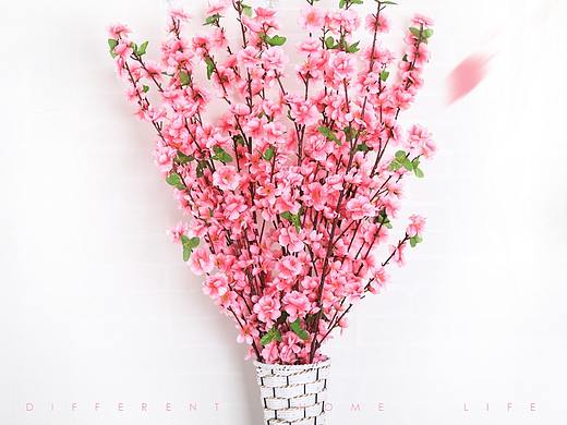 仿真花 仿真植物 桃花 樱花树 详情页