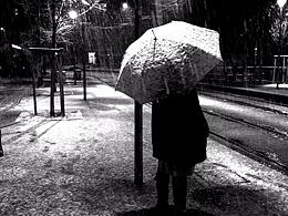 冬日月，夜和雪