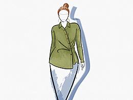 时装插画 - 大码女装