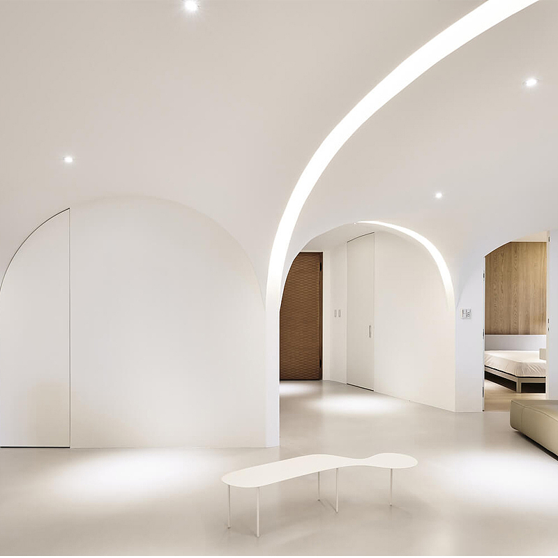 统一的色调 空旷的空间 完美的呈现了极简美学