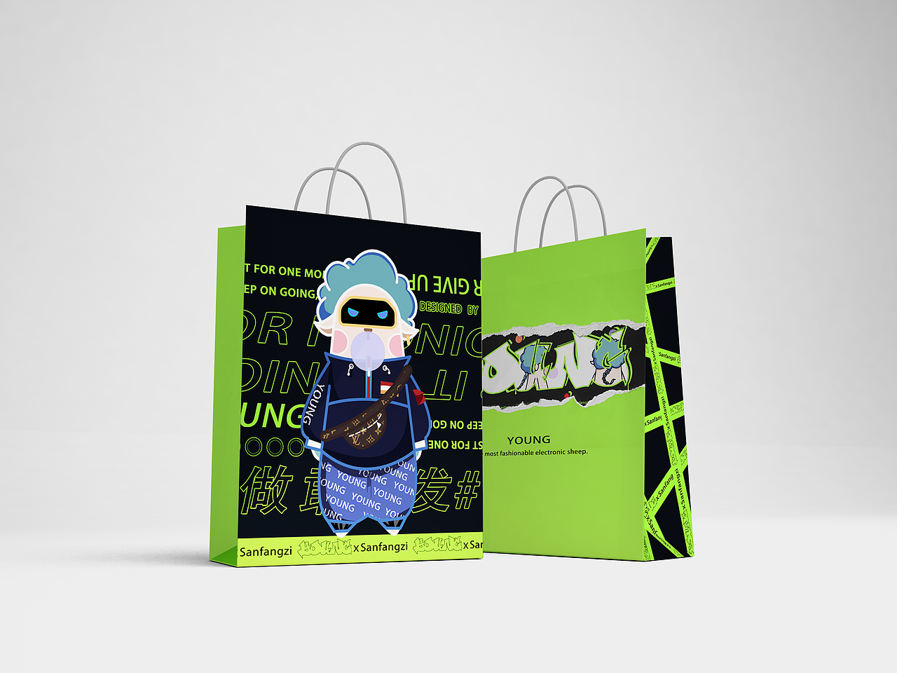YOUNG-年轻潮流IP设计（图ZMjIxMTk5MTY0） - 主题/皮肤 - 站酷设计师Sanfangzi原创素材 - 站酷ZCOOL