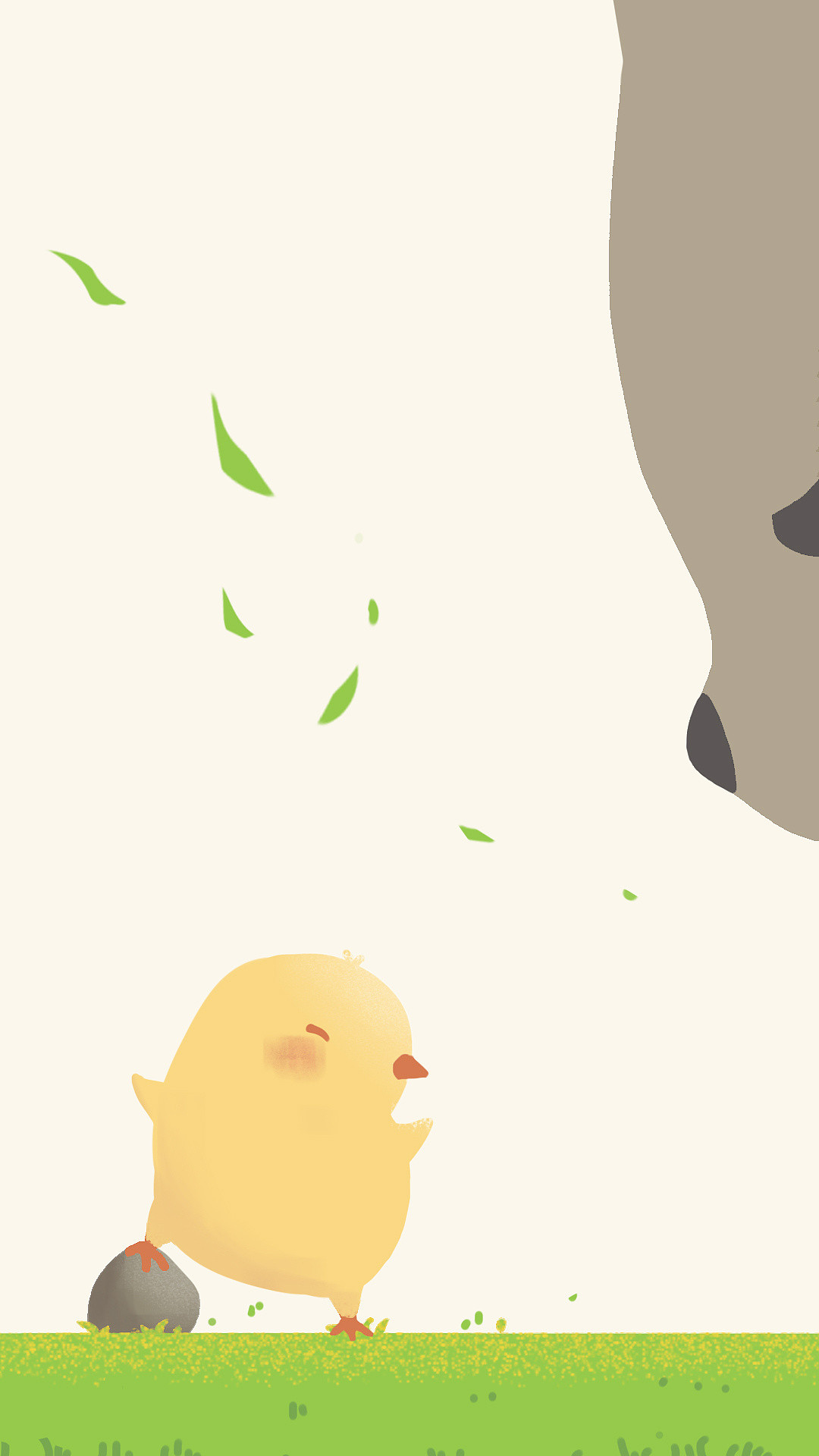 治愈系扁平手绘小鸡壁纸